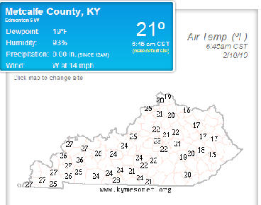 Kansas Surface Temperature on Monday 13 Nov at 12pm CST